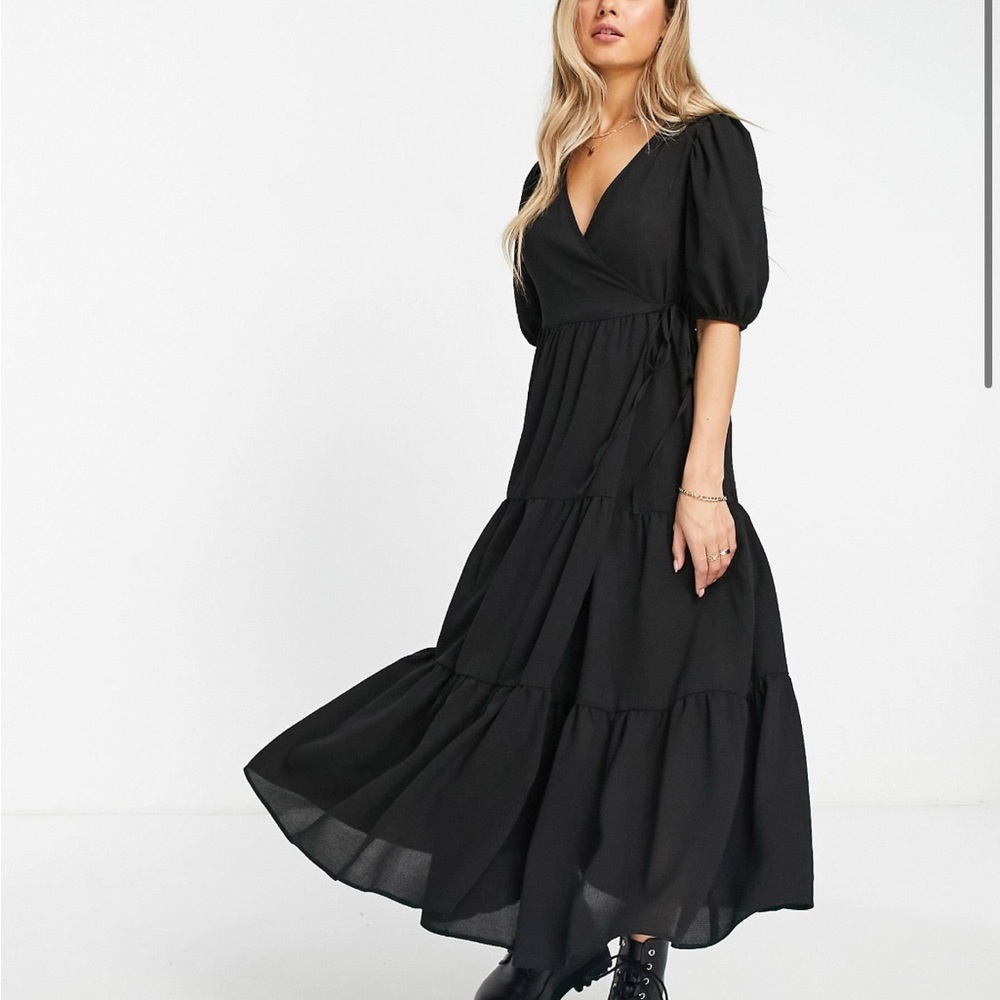 ASOS wrap tiered dress. Size 10.
